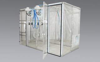 Class Biologically Clean flexible film, double room containment unit.